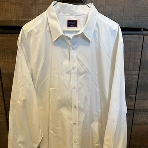 Untuckit Long Sleeve Custom Dress Shirt - white